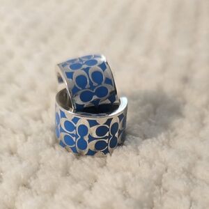 Coach Blue and Silver Earrings